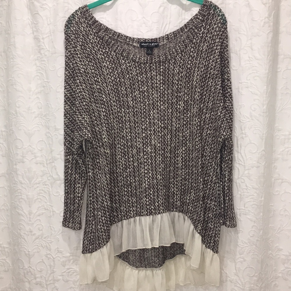 knit high/low sweater